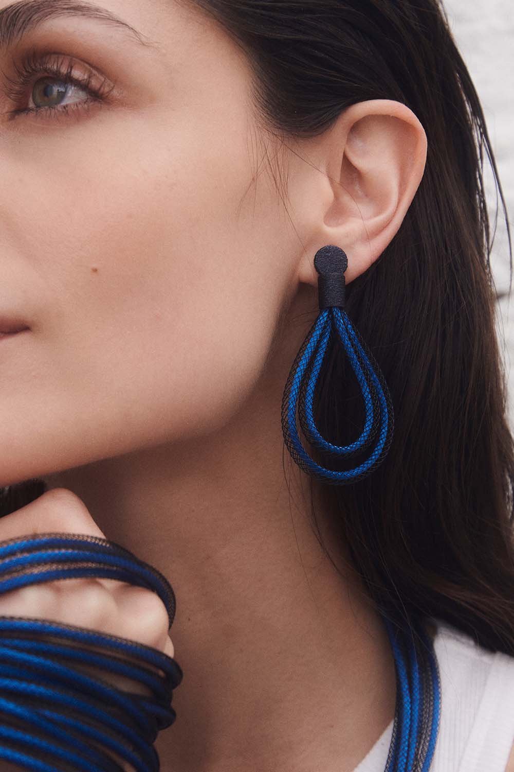 Life Drop Earrings - Blue