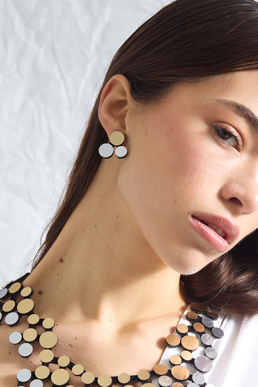 Abstraction Earrings - Silver/Gold