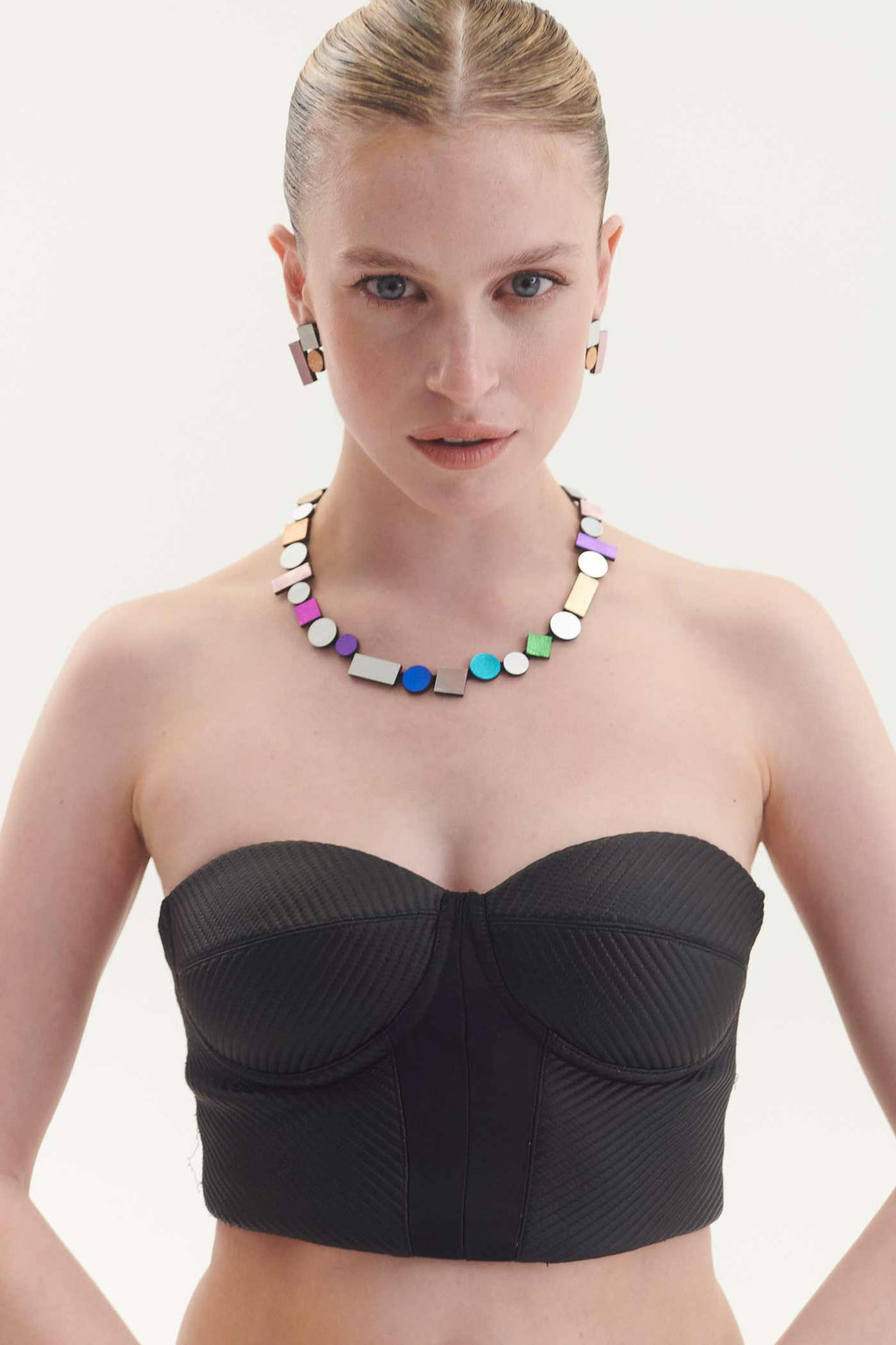 Bauhaus Necklace Round - Rainbow