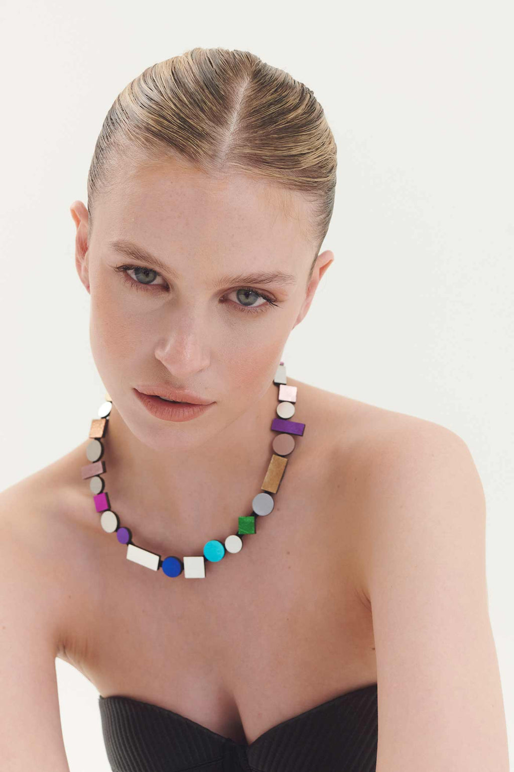 Bauhaus Necklace Round - Rainbow