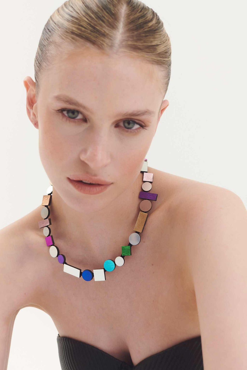 Bauhaus Necklace Round - Rainbow