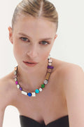 Bauhaus Necklace Round - Rainbow