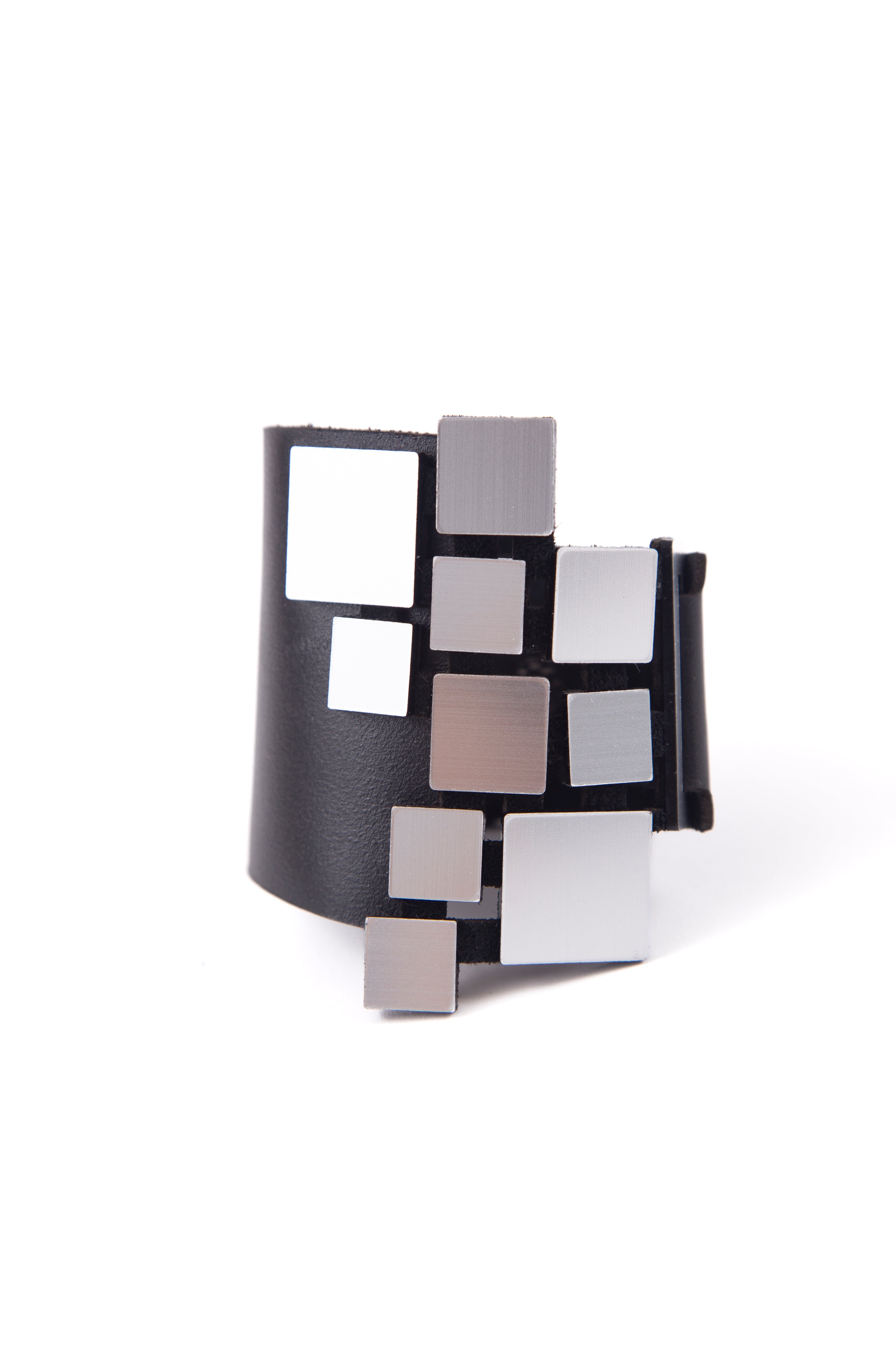 Brazalete Bauhaus Squares - Plata