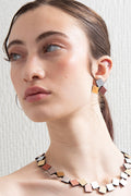 Bauhaus Earrings 3 Squares - Silver/Gold/Cooper