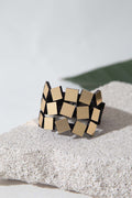 Bauhaus Bracelet Squares 3 strands - Gold