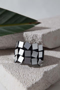 Bauhaus Bracelet Squares 3 strands - Silver