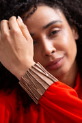 Bauhaus Stitch Bracelet - Brown
