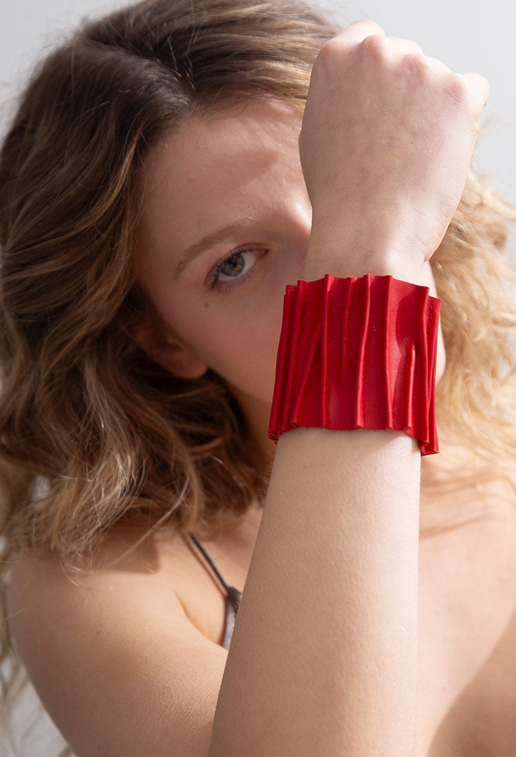 Bauhaus Stitch Bracelet - Red