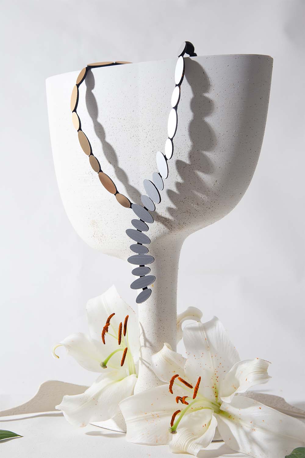 Colors Petals Y Necklace - Silver/Gold