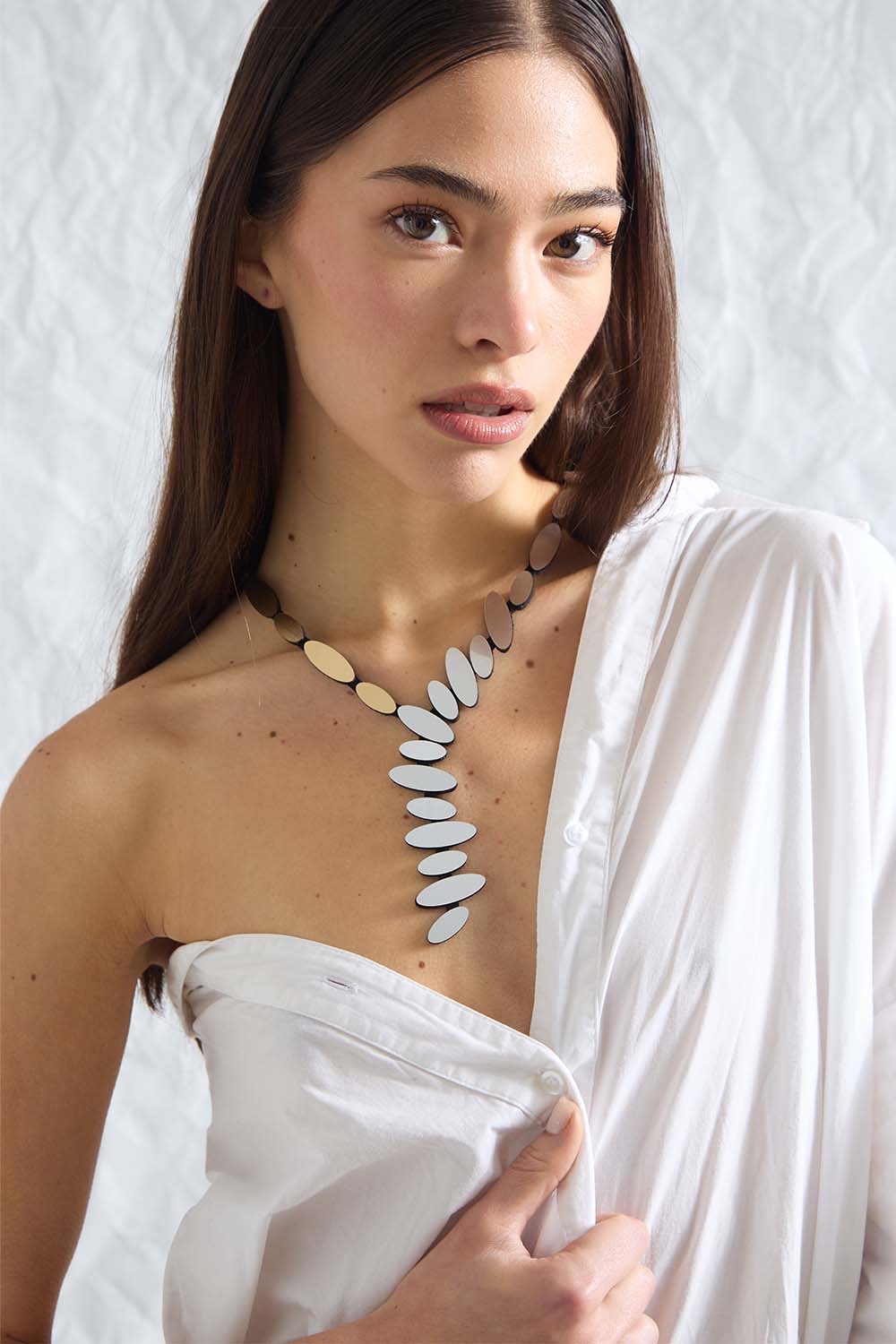 Colors Petals Y Necklace - Silver/Gold