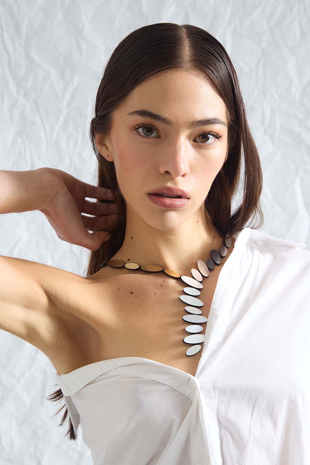 Colors Petals Y Necklace - Silver/Gold