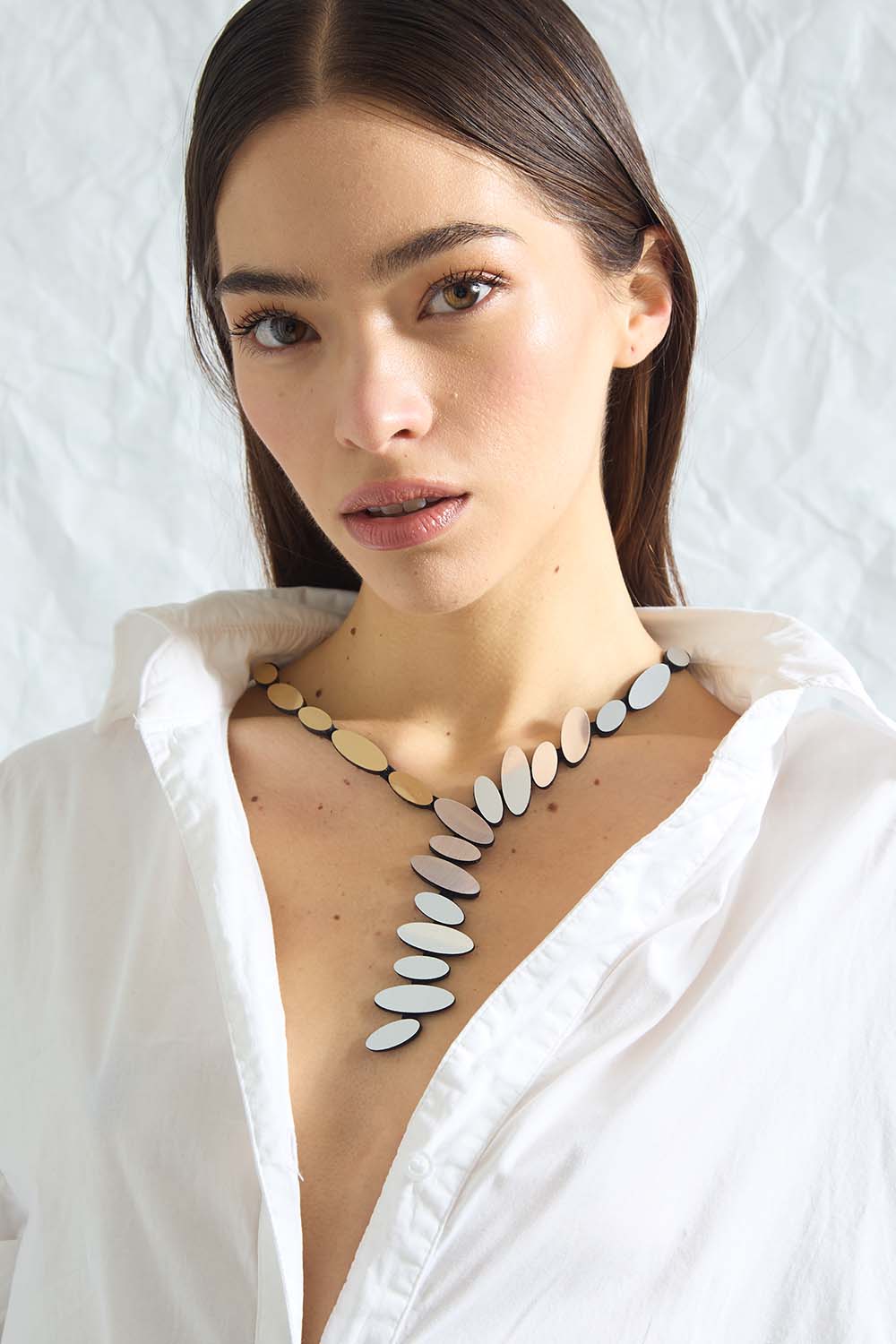 Colors Petals Y Necklace - Silver/Gold