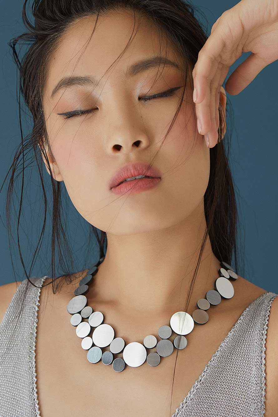 Abstraction Necklace Small - Silver