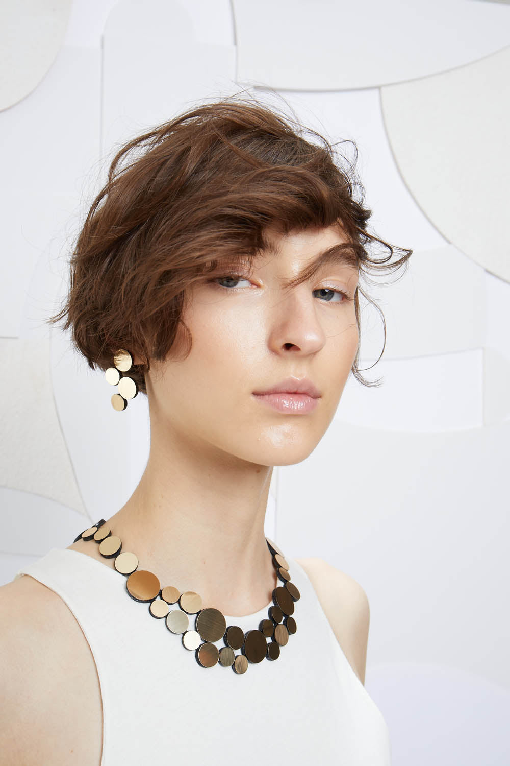 Abstraction Necklace Small - Gold