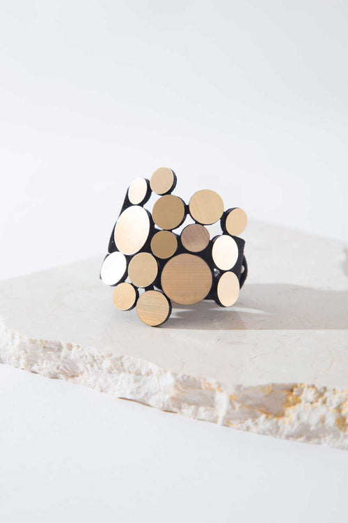 Abstraction Bracelet Asymmetric - Gold