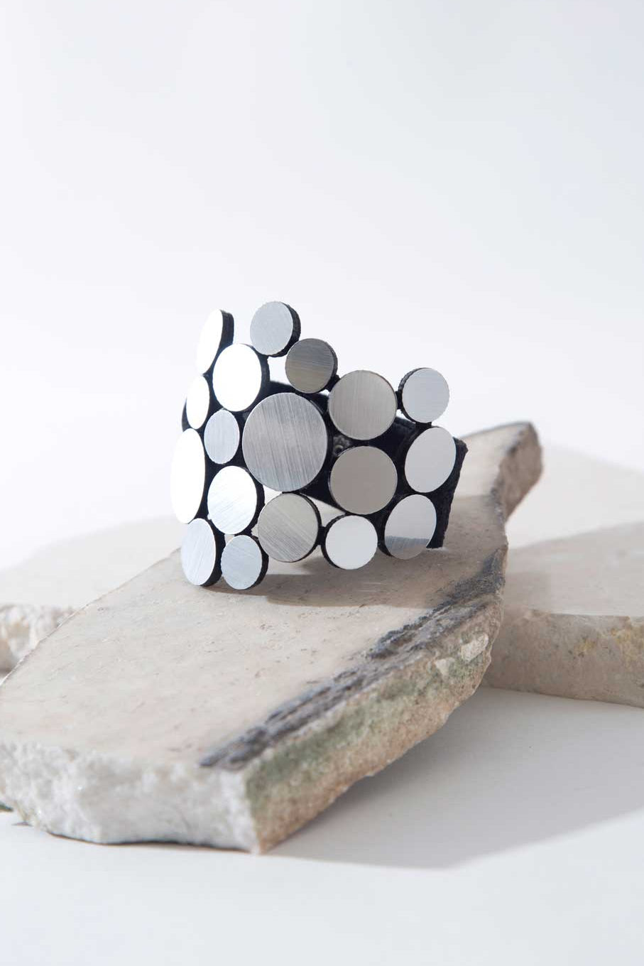 Abstraction Bracelet Asymmetric - Silver