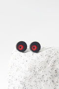 Abstraction Earrings Eyes - Black/Red