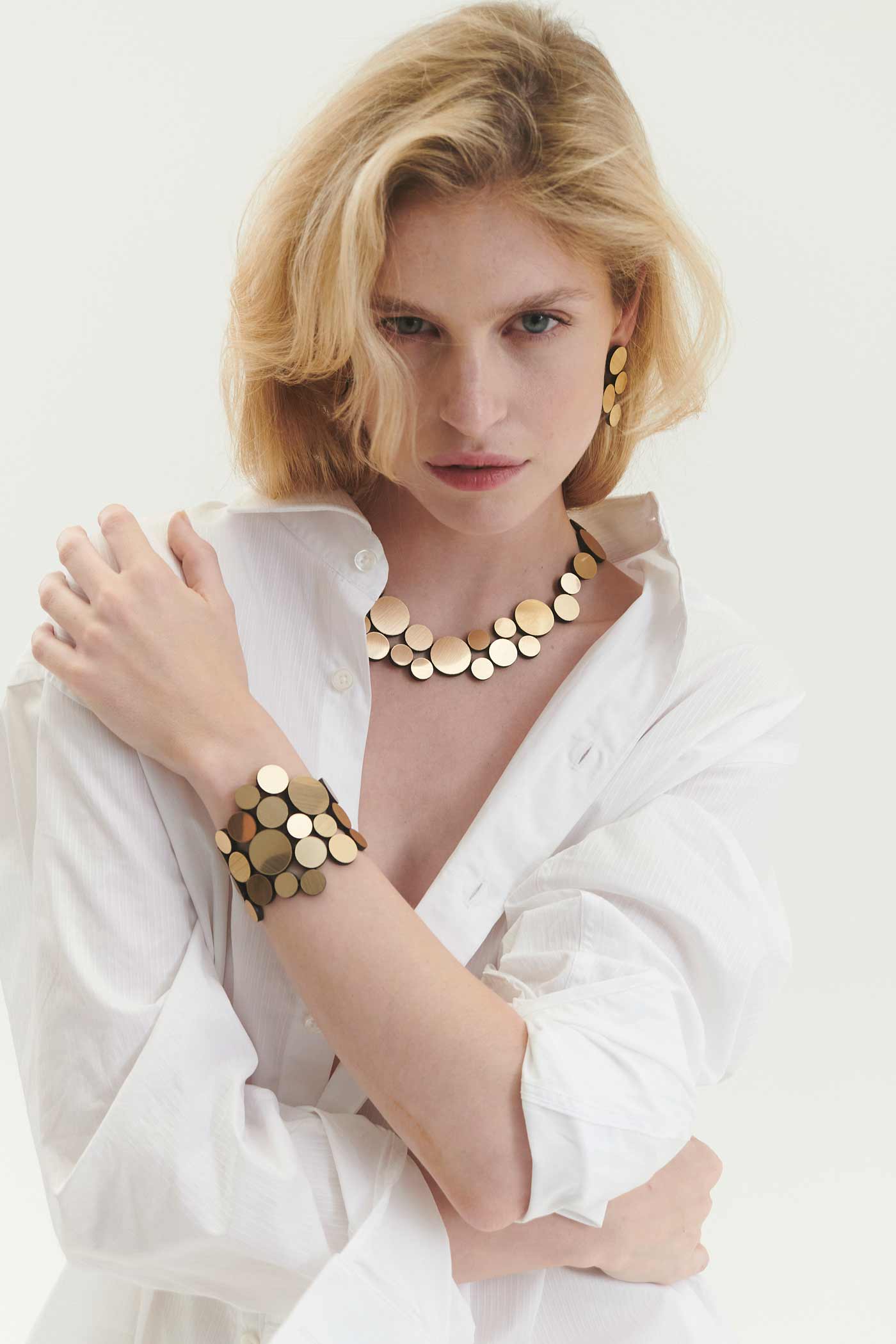 Abstraction Necklace Small - Gold