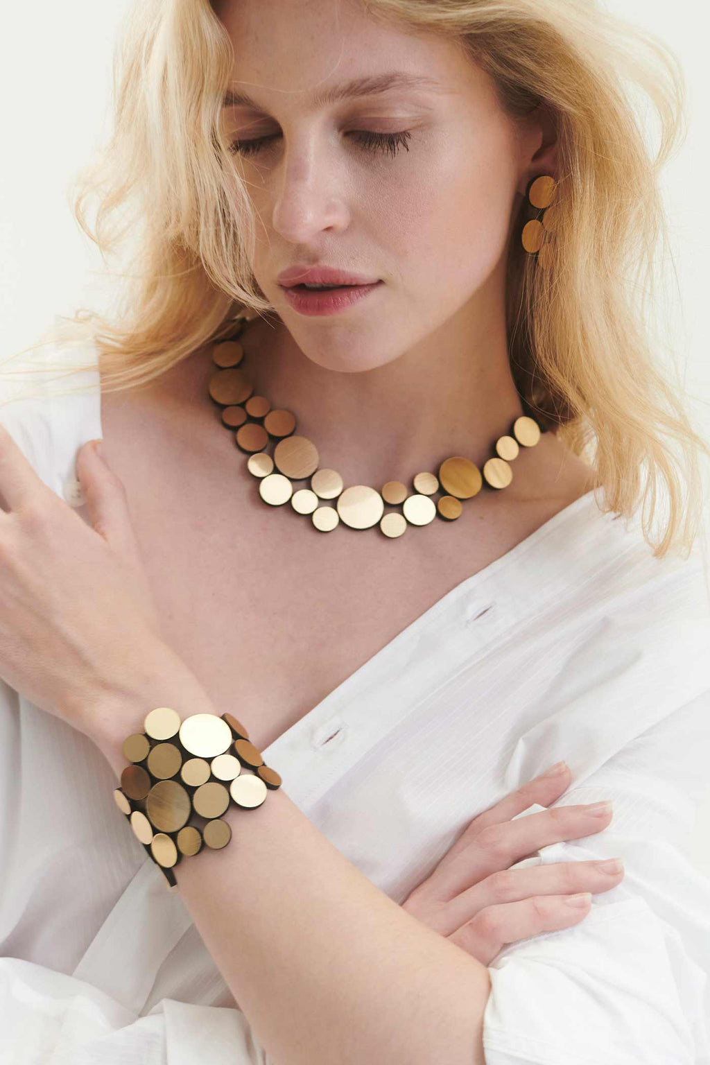 Abstraction Necklace Small - Gold