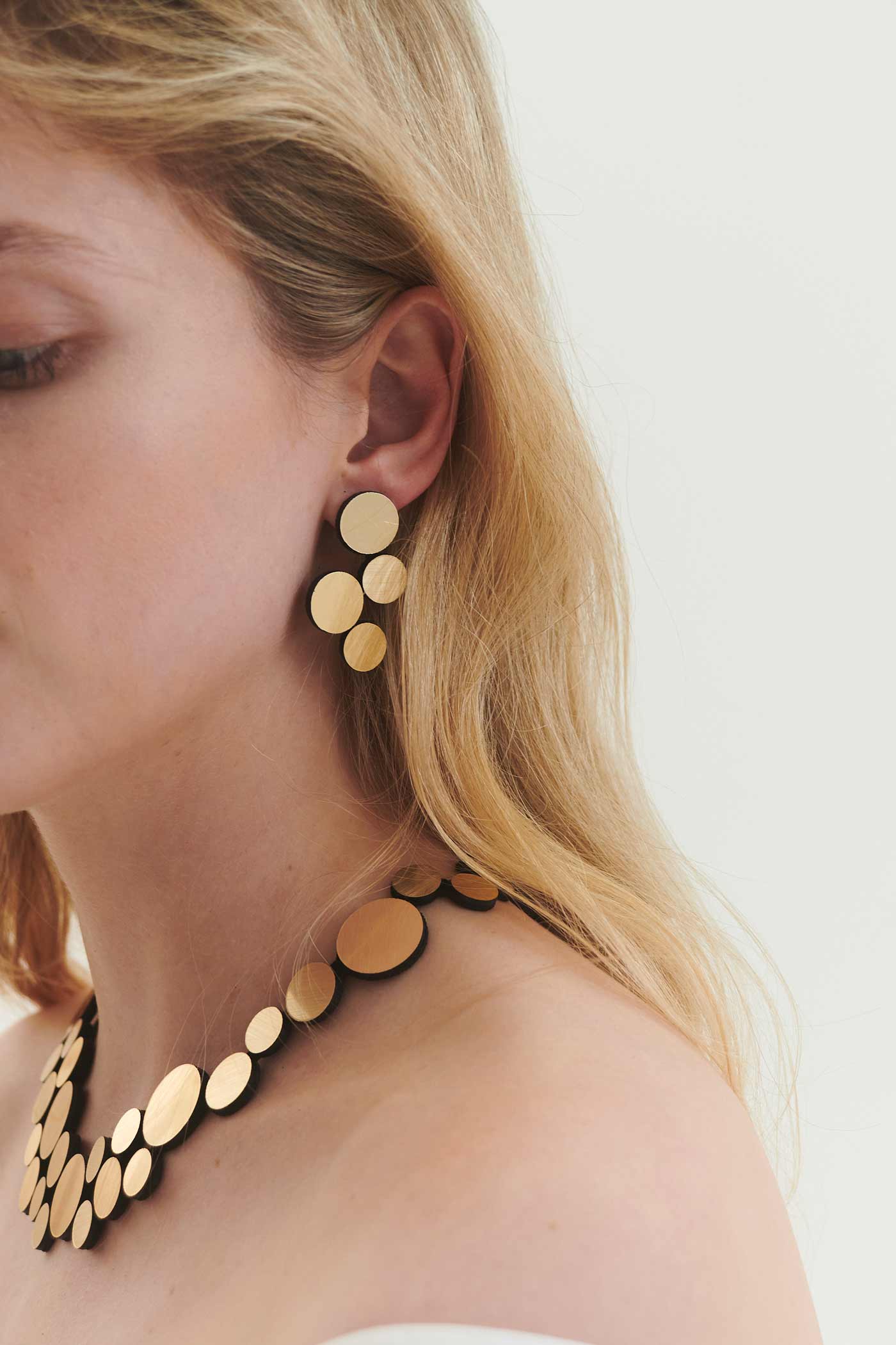 Abstraction Earrings Small - Gold