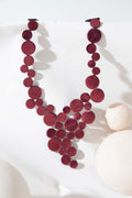 Abstraction Necklace V - Burgundy