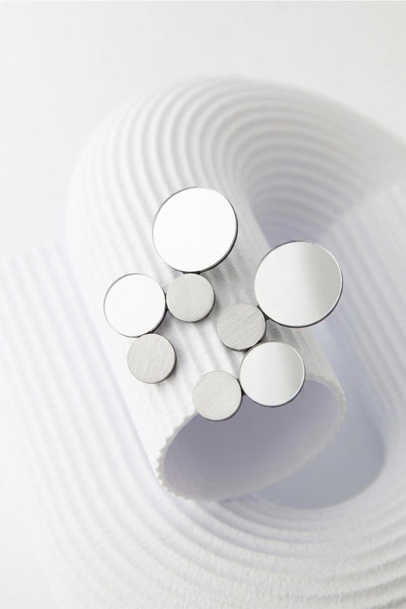 Abstraction Clip-On Earrings - Silver