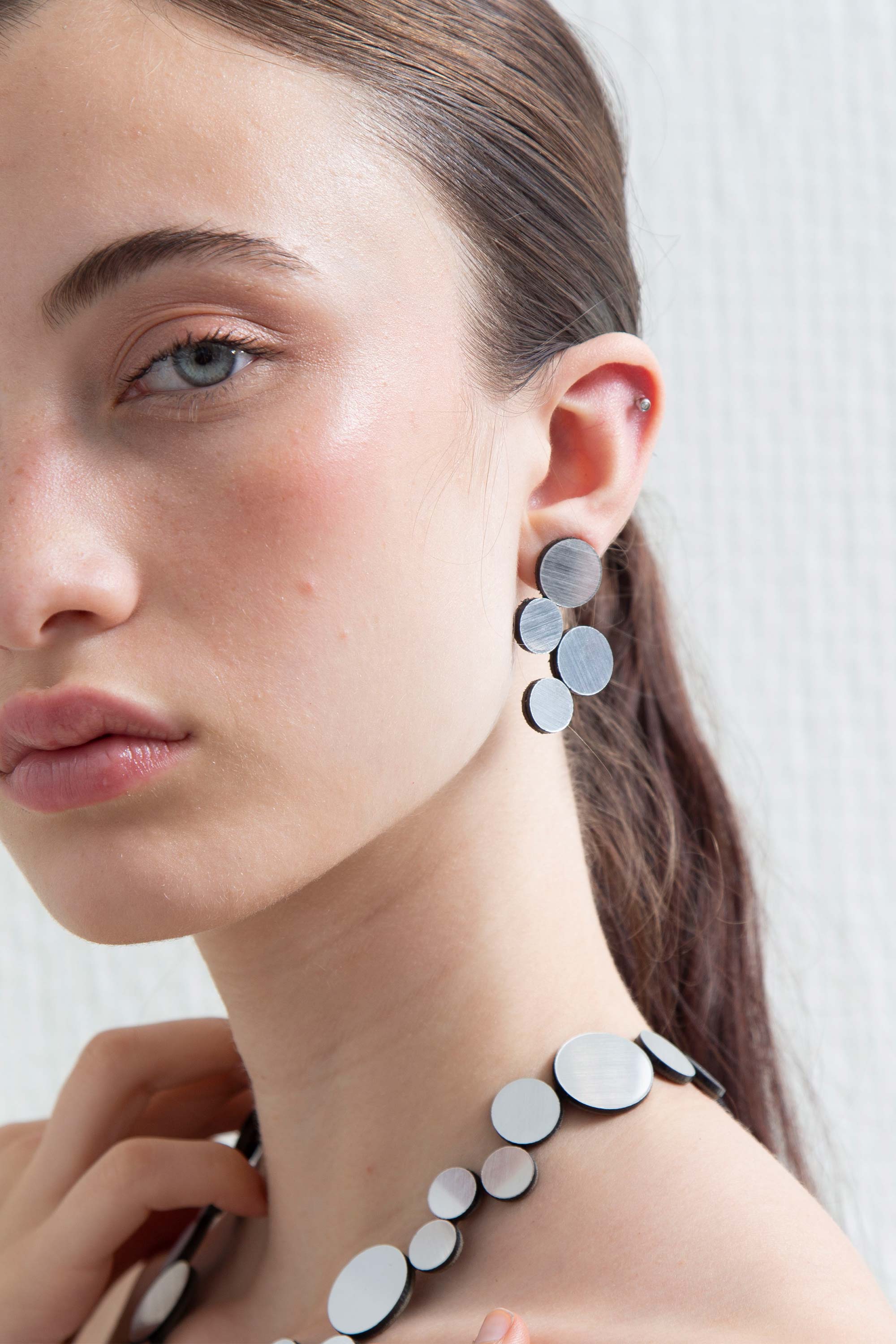 Abstraction Earrings Small - Silver
