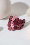 Abstraction Bracelet Asymmetric  - Burgundy