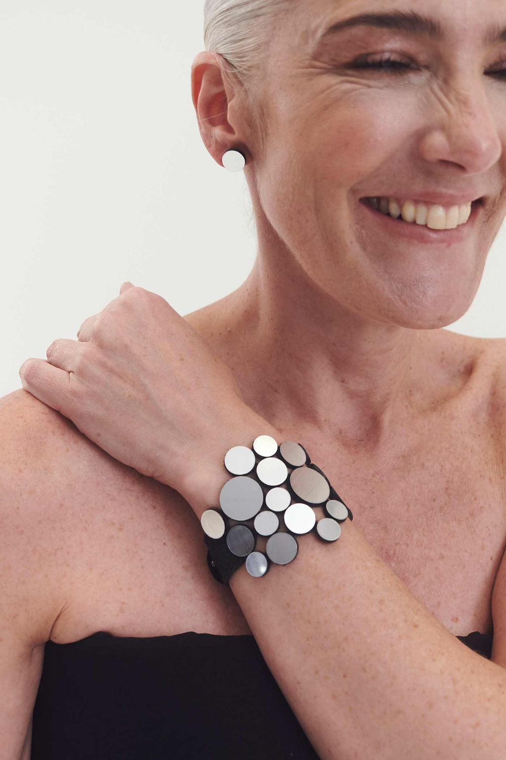 Abstraction Bracelet Asymmetric - Silver