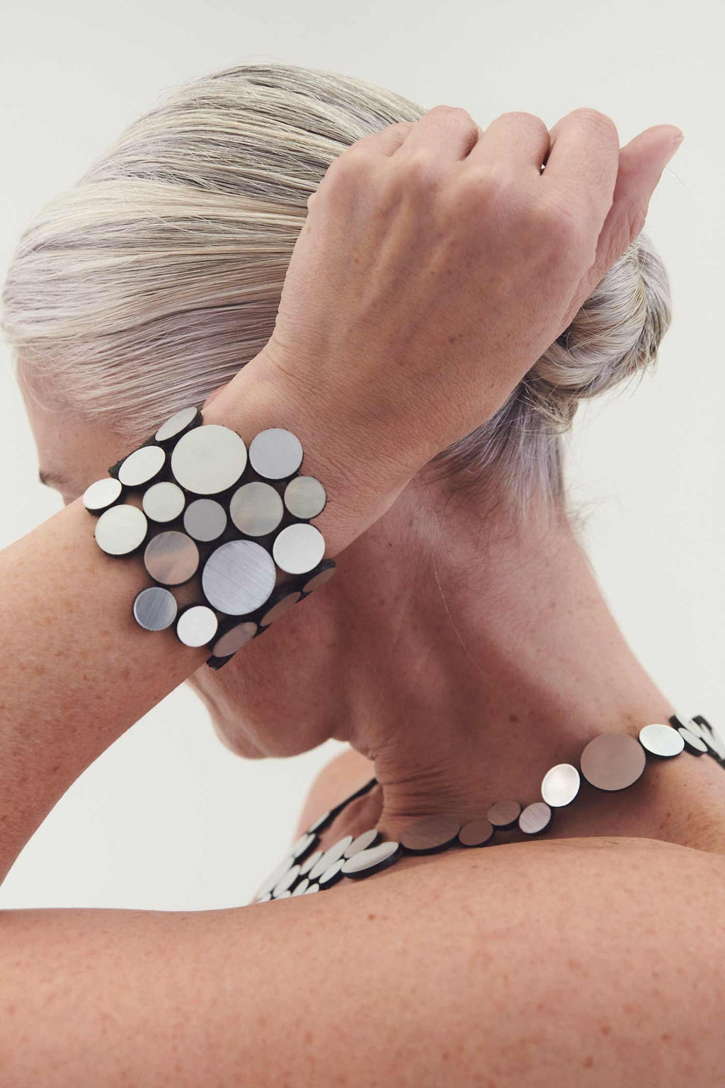 Abstraction Bracelet Asymmetric - Silver