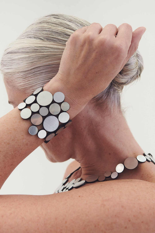 Abstraction Bracelet Asymmetric - Silver
