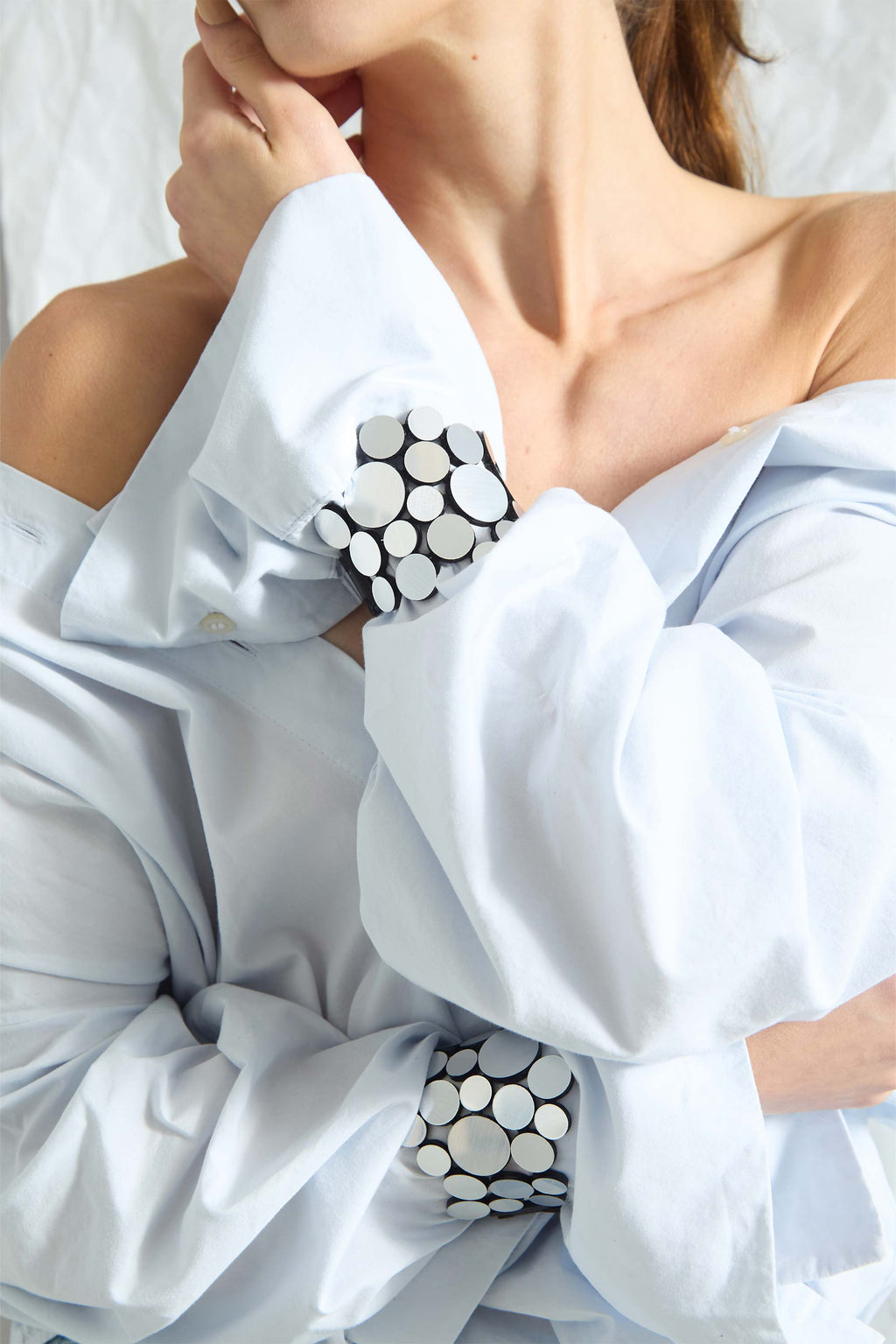 Abstraction Bracelet Asymmetric - Silver
