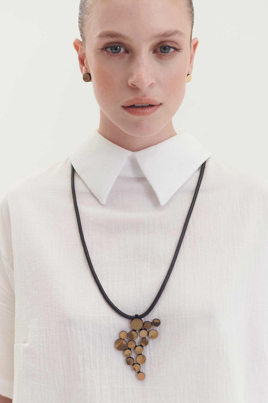 Abstraction Pendant Necklace - Gold