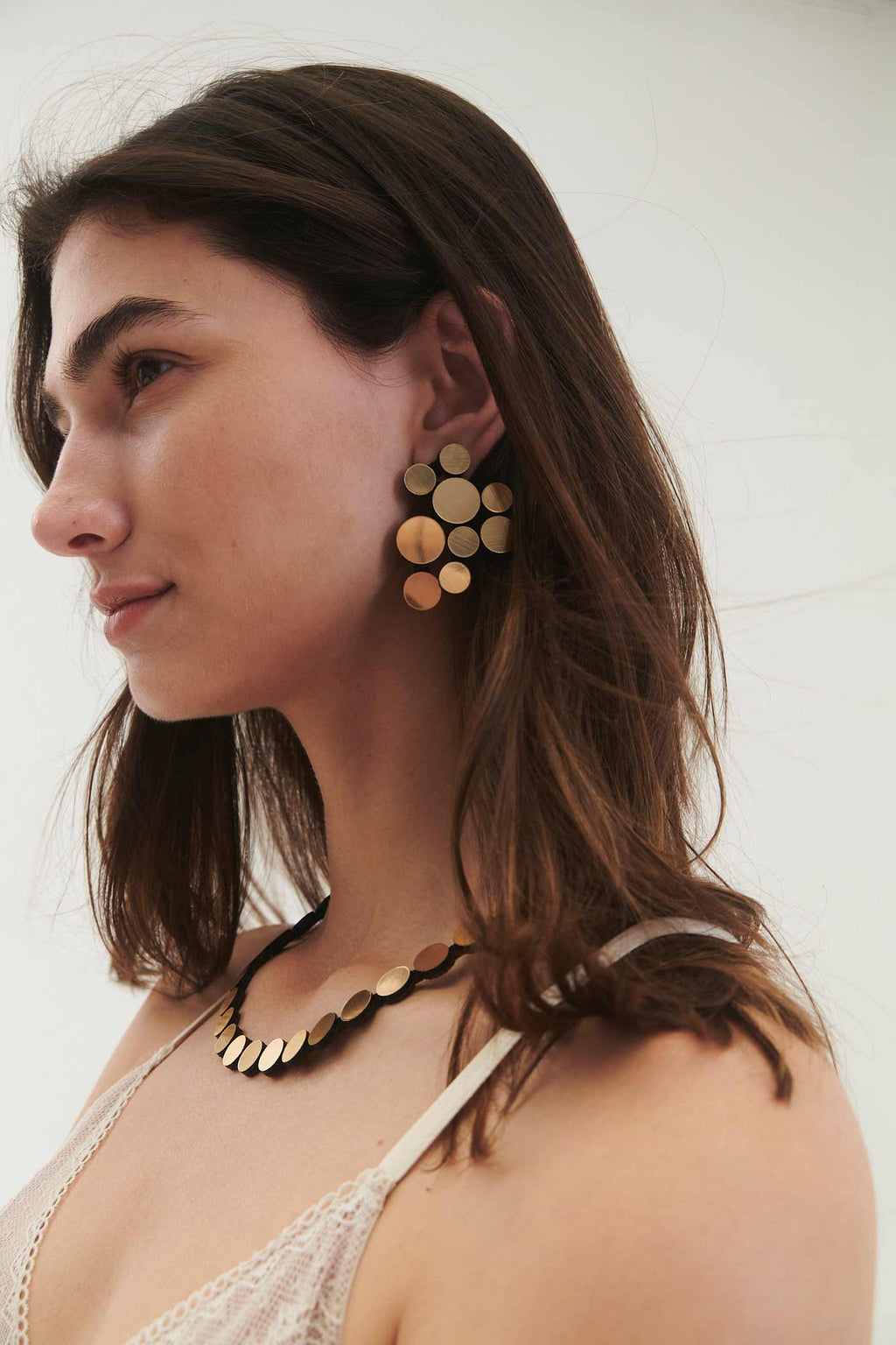 Abstraction V Earrings - Gold