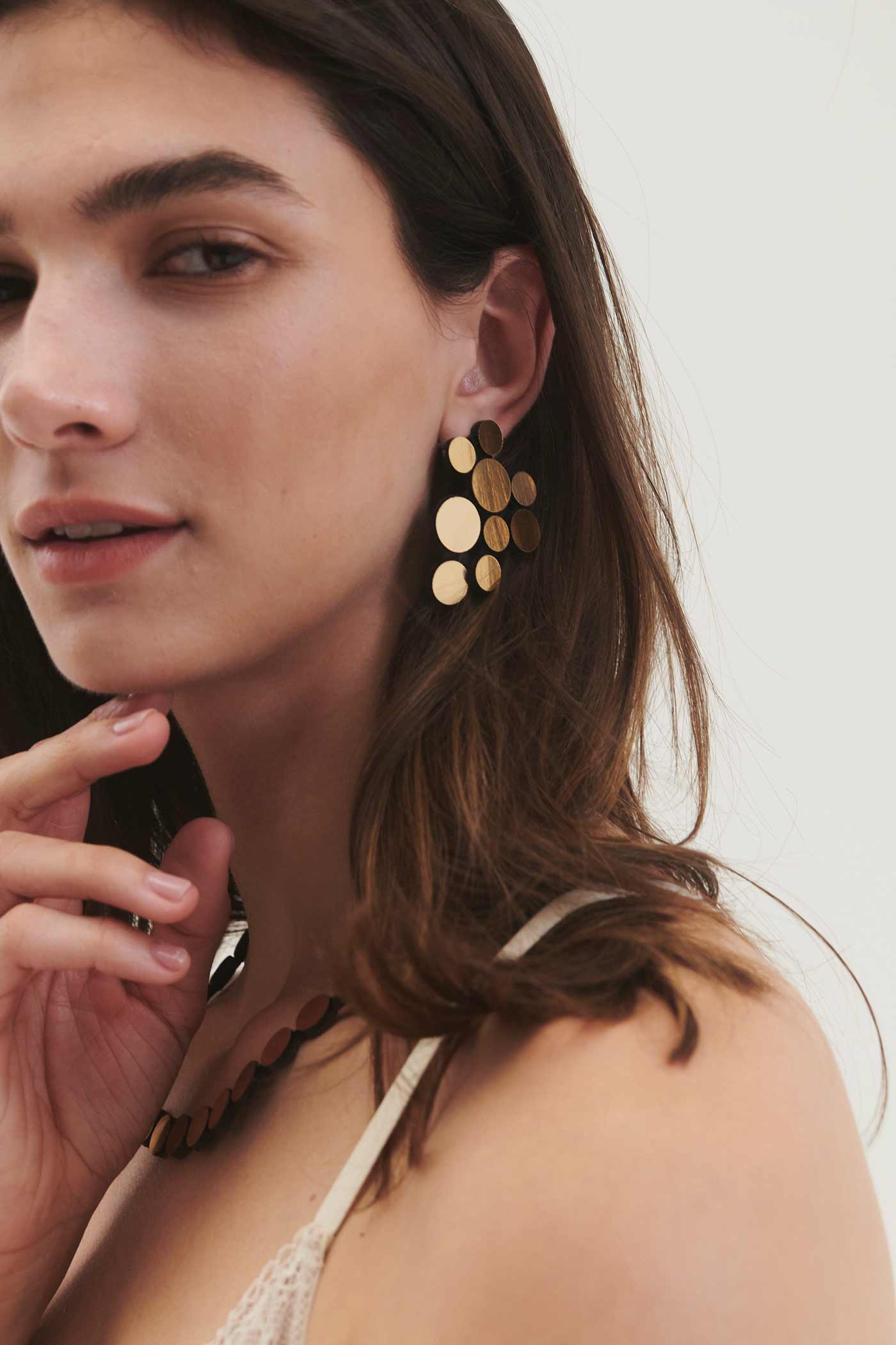 Abstraction V Earrings - Gold