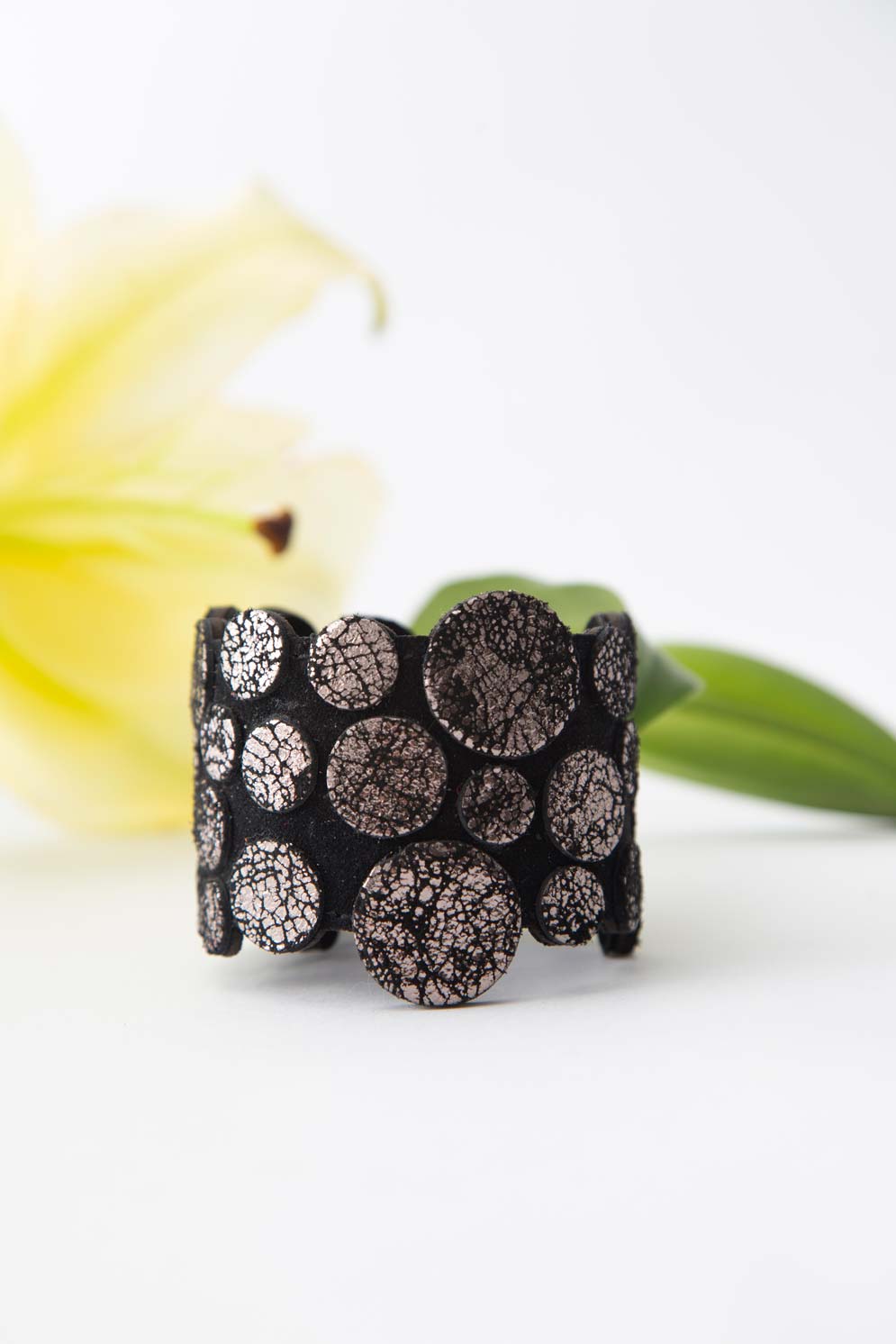 Abstraction Wrap Bracelet - Pewter
