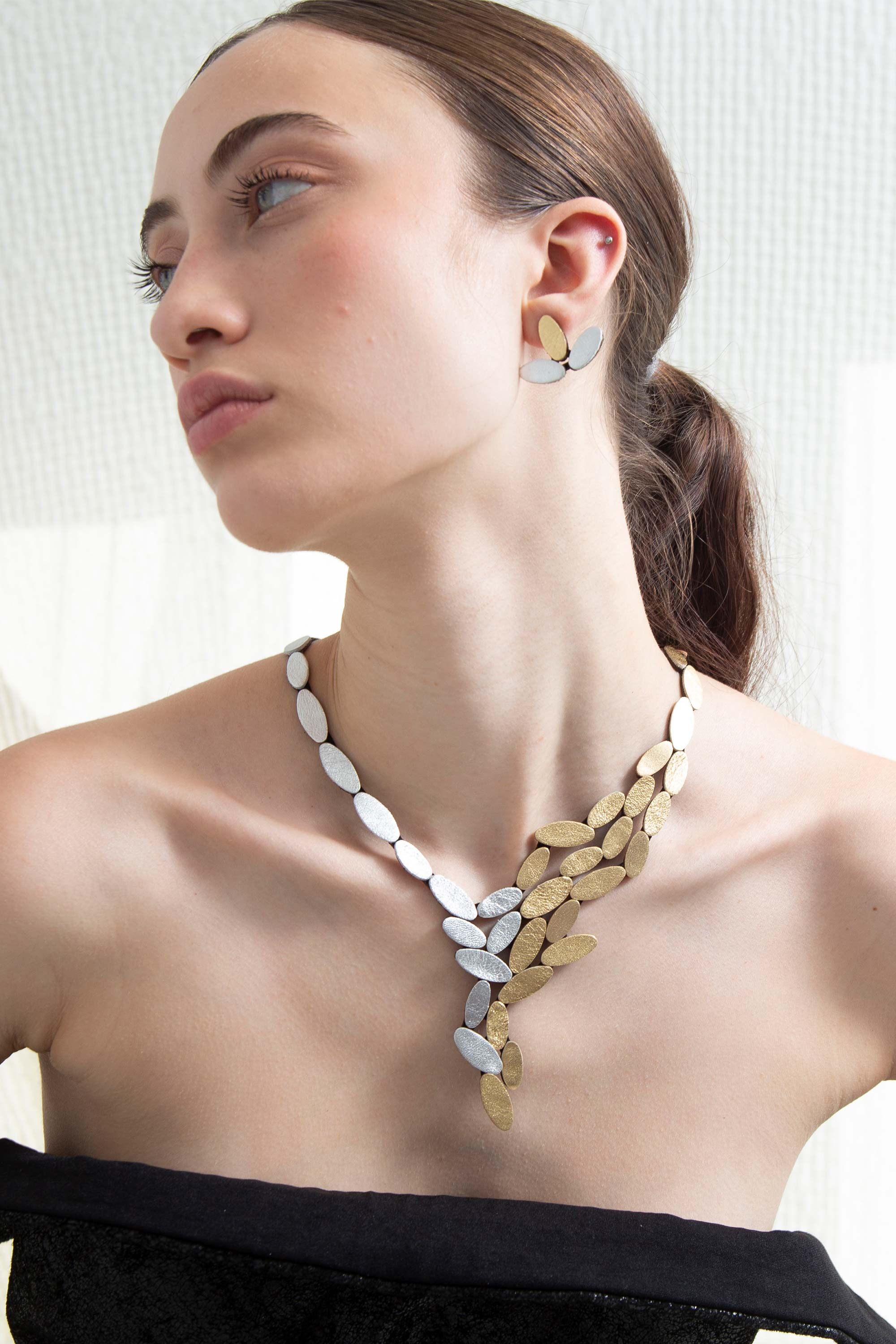Emma Earrings Small - Silver/Gold
