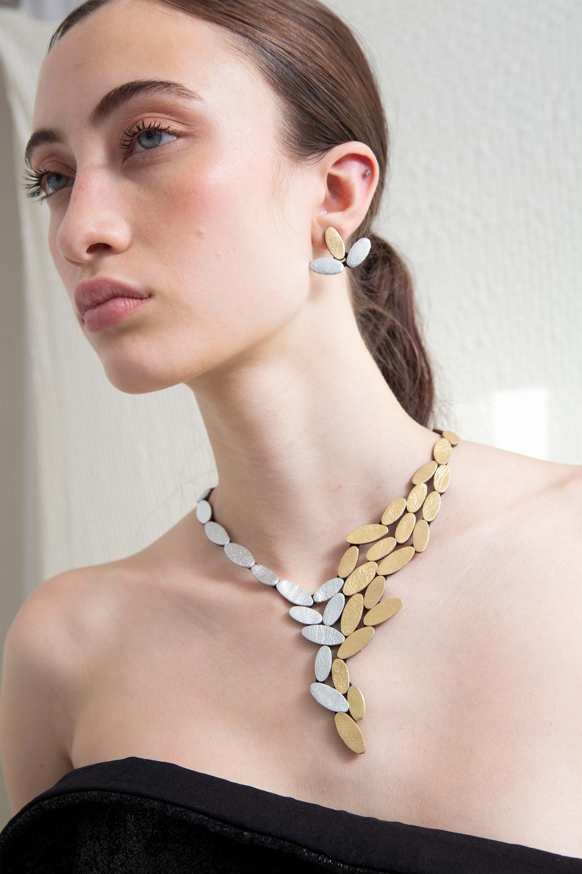 Emma Earrings Small - Silver/Gold