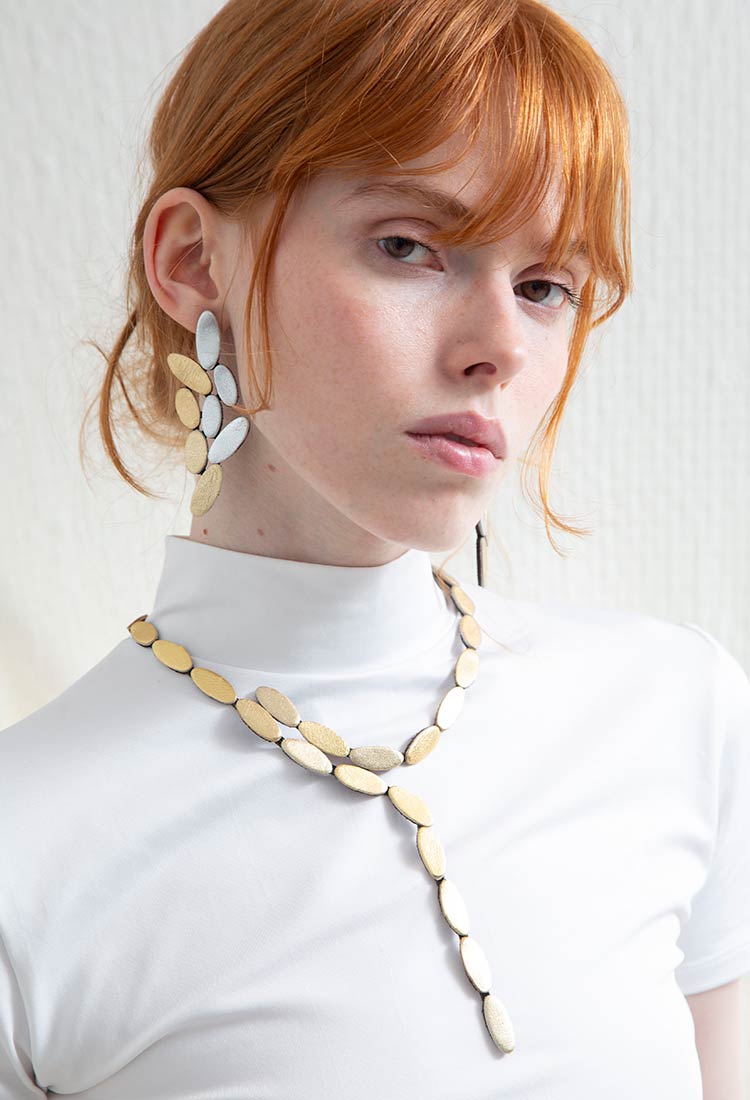 Emma Earrings Large - Silver/Gold