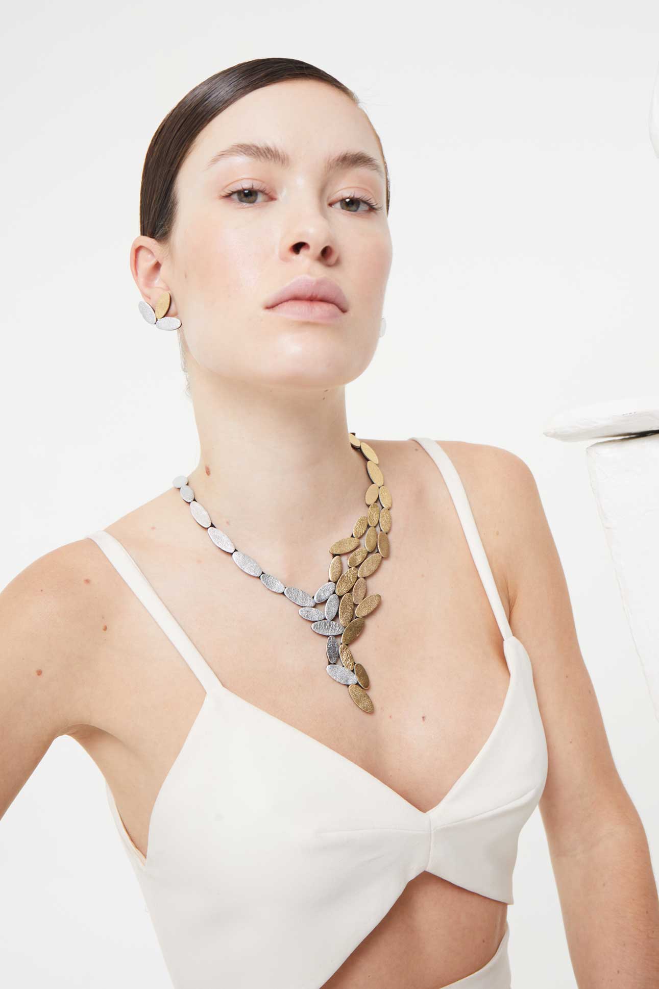 Emma V Necklace - Silver/Gold