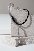 Emma Y Necklace - Silver/Black