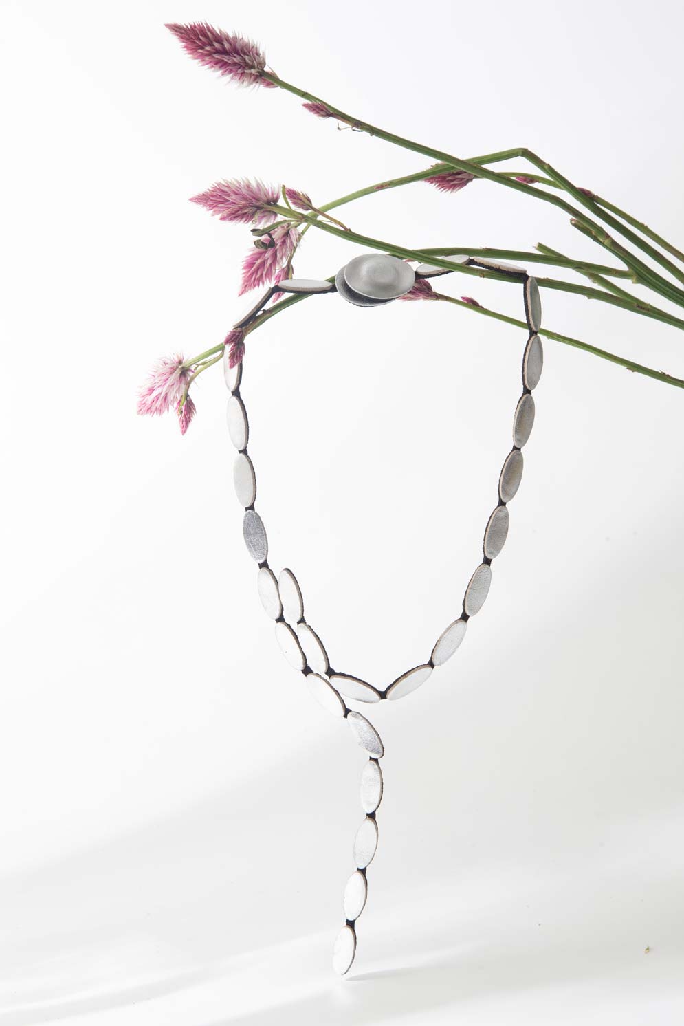 Emma Y Necklace -  Silver