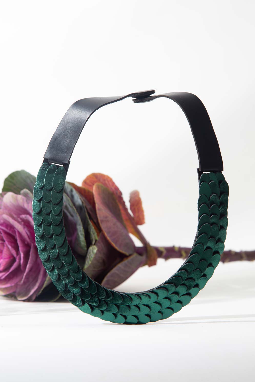 Emma Necklace Scales - Green