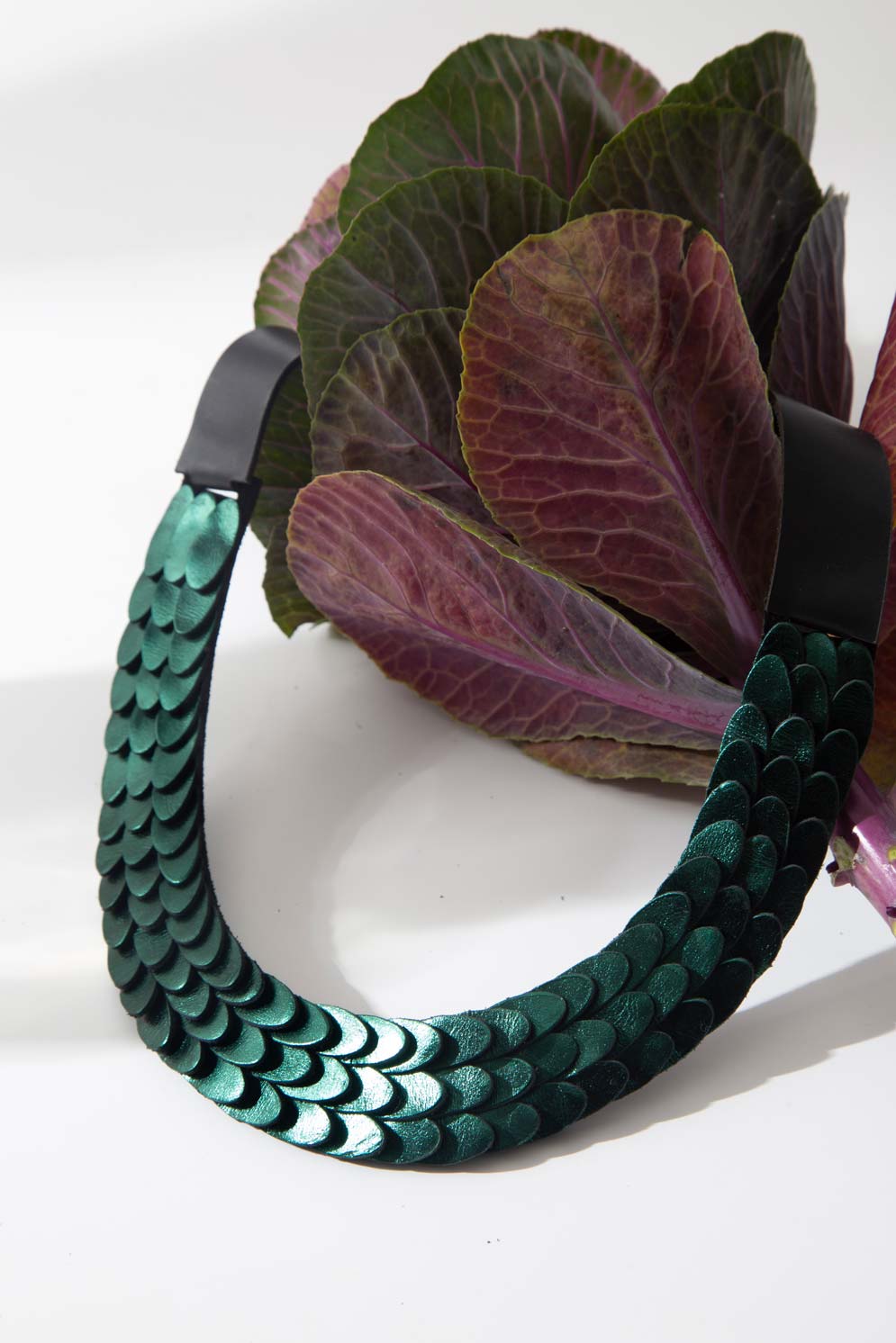 Emma Necklace Scales - Green