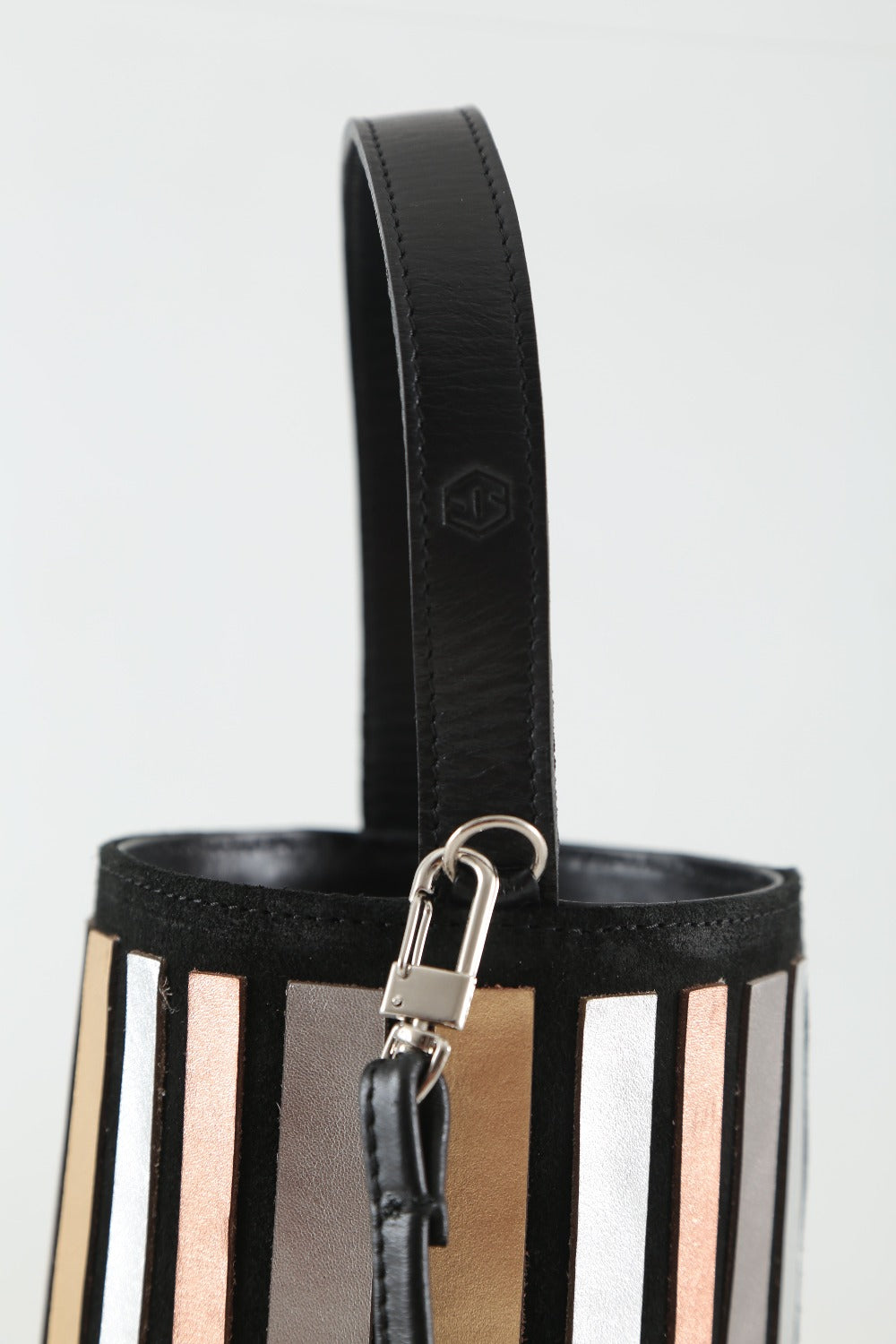 Pre-Order - Rainbow Bucket Leather Bag - Metallic Colors