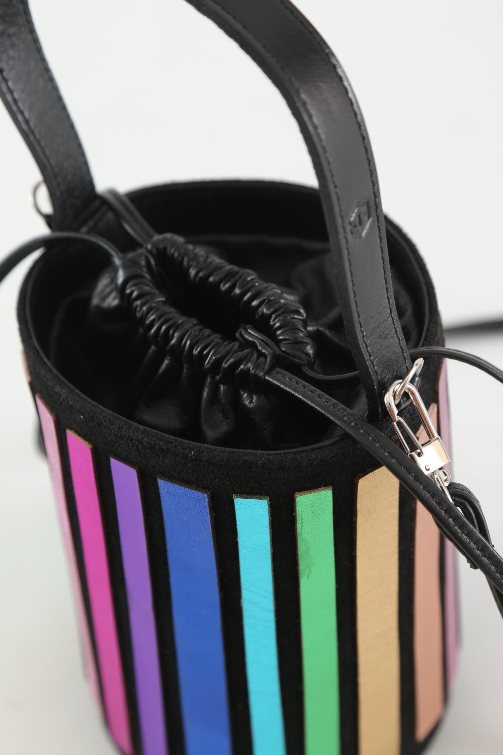 Pre-Order - Rainbow Bucket Leather Bag - Rainbow