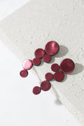 Abstraction Earrings Large - Burgundy