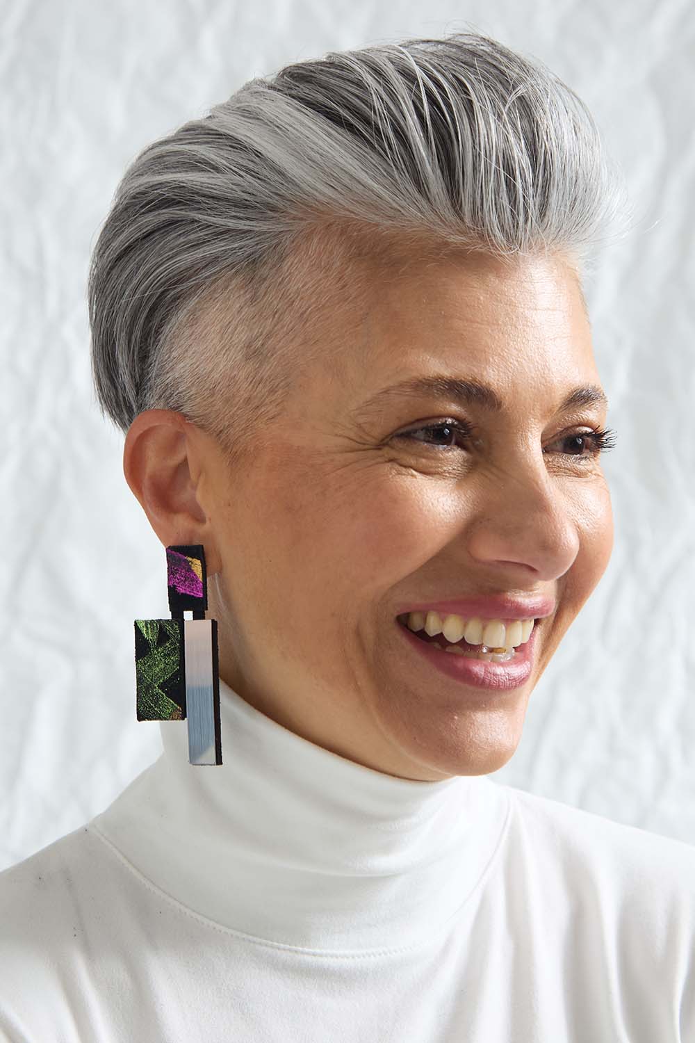 Klee Earrings - Silver/Black/Rainbow