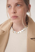 Kate Leaves Round Necklace - Silver/Gold