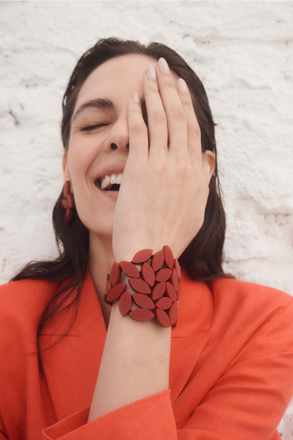 Kate Leaves Bracelet - Red
